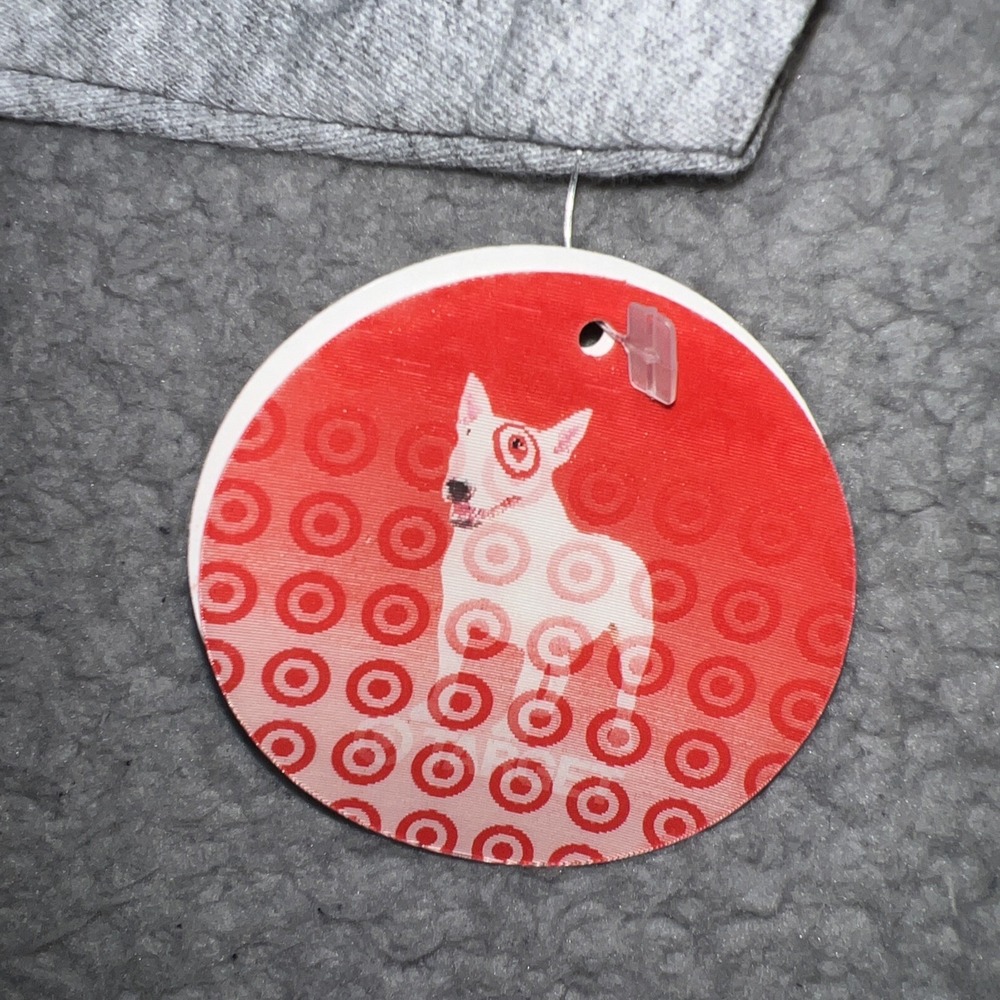 NOS Target Store Logo Santa Hat T Shirt Men's Sz M Gray Christmas 2000's Y2K Tee - Picture 5 of 8
